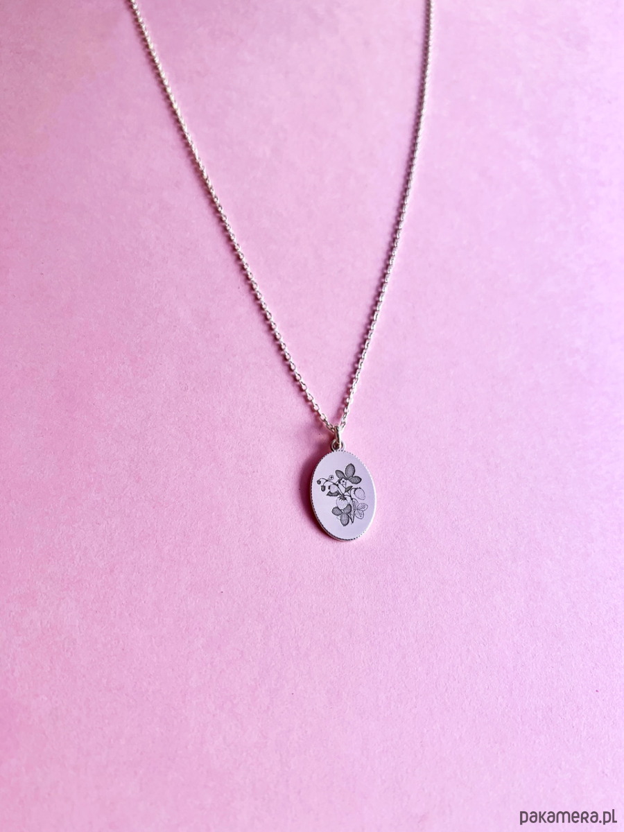 srebrne naszyjniki Truskawka- Fresa Botanica-Naszyjnik- Strawberries & Cherries 1