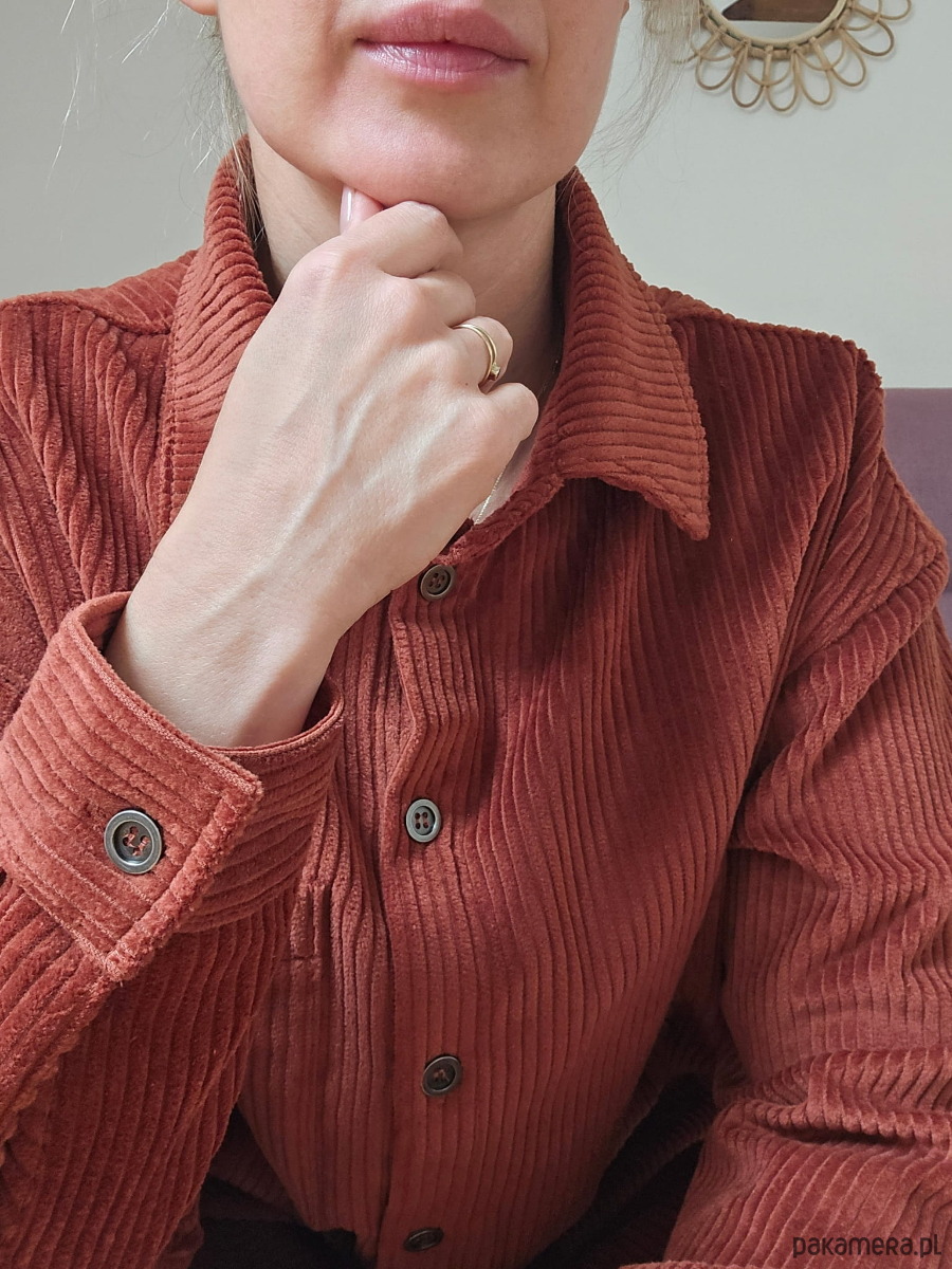 koszule damskie  Bawełniana sztruksowa koszula, MAUVE AMELIA 3