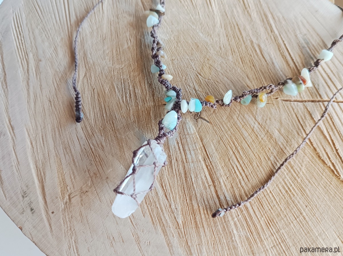 naszyjniki - inne Naszyjnik z kryształem lemuryjskim 1