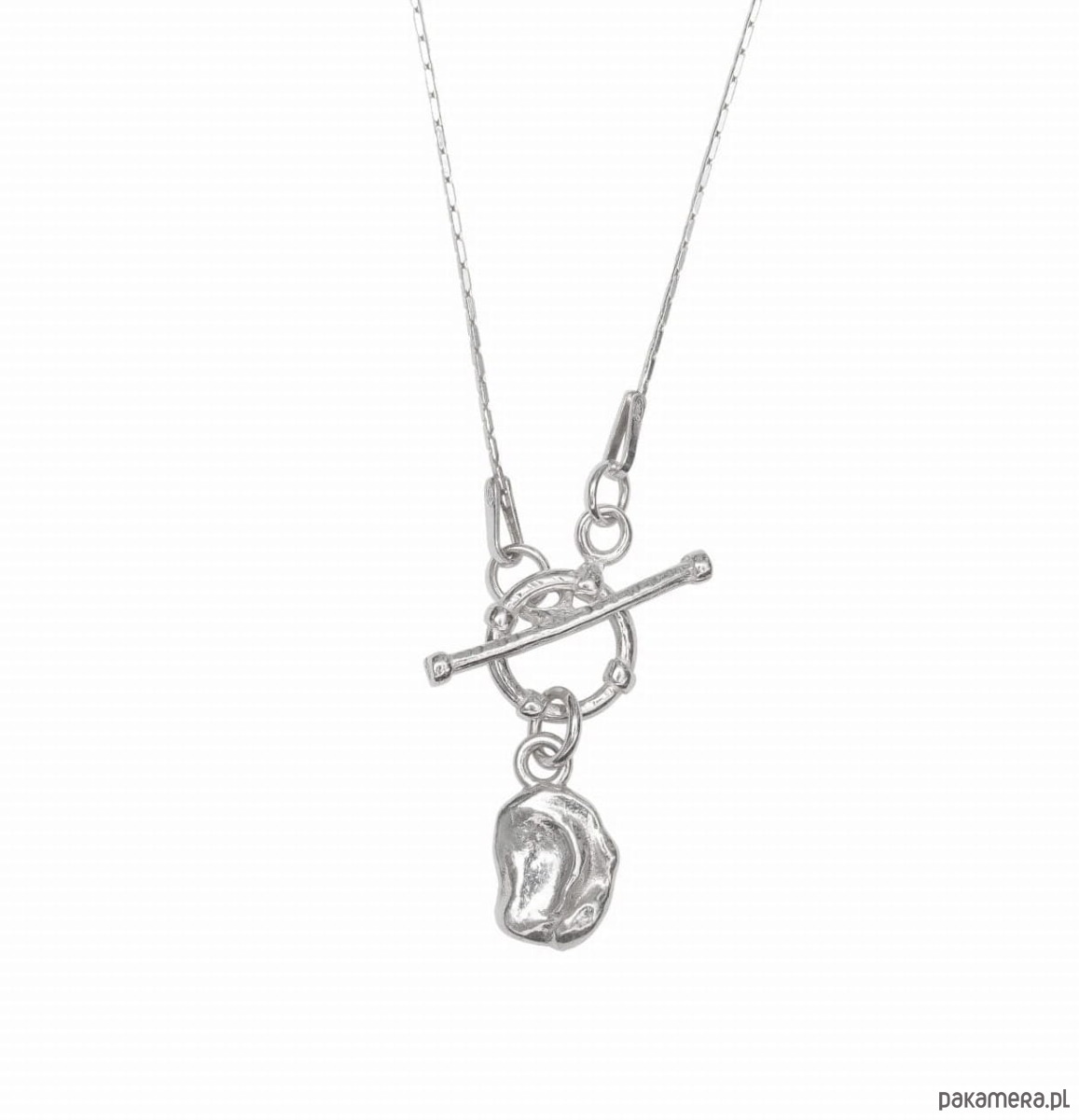 srebrne naszyjniki Naszyjnik toggle Perła 1