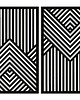 Ozdoby na ścianę 3D DEKORACYJNE PANELE GEOMETRYCZNE, NOWOCZESNA DEKORACJA ŚCIENNA, CZARNY 1