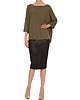 bluzki kimonowe damskie Bluzka khaki YY500217_RAL6007 2