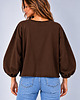 bluza bez kaptura damska Bluza Flavia Czekolada 2