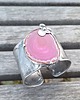 bransoletki wire wrapping Pink -  bransoletka regulowana 1