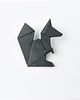 broszki Broszka Porcelanowa Origami Wiewiórka Czarna 1