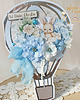 kartki, zaproszenia na chrzest Kartka balonik, prezent na urodziny roczek chrzest "Blue Bunny"GOTOWA 1