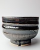 doniczki Płaska doniczka ceramiczna "stare srebro" 1