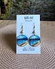 kolczyki drewniane Kolczyki malowane ręcznie morski krajobraz 3