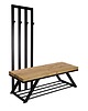 ławki Ławka Metalowa Z Wieszakiem Loft Siedzisko Drewno Lite Dąb LM-75 1