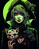 plakaty Portret Czarownicy - Plakat - Druk - Czarownica, Wiedźma, Halloween #19 1