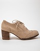półbuty damskie OKSFORDKI NA 6 CM SŁUPKU - SKÓRA NATURALNA - MODEL 251 - KOLOR LATTE 2