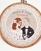 Ślub - inne Haft ślubny w tamborku 20 cm, indywidualna pamiątka ślubna, rocznicowa 1