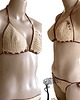 stroje kąpielowe i kostiumy kąpielowe damskie Bikini szydełkowe z aplikacją 5