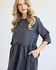 sukienki mini damskie Lniana Sukienka DAISY CHARCOAL 4