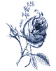 tatuaże zmywalne, tymczasowe Róża Blue Vintage (2 SZTUKI). Tatuaż zmywalny 1