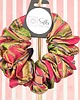 gumki do włosów L średnia gumka do włosów jedwab naturalny scrunchie czerwona zielona 2