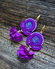 kolczyki soutache Fioletowe kolczyki soutache 1