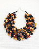 kolie Szydełkowy Naszyjnik Black & Orange 2
