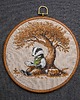 Ozdoby na ścianę Badger Book Lover, haft w oprawie 20 cm 1