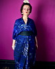 sukienki midi damskie KIMONO granatowe / szlafrok / sukienka w autorski wzór OCEAN 100% wiskoza 7