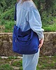 torby na ramię Lazy bag Pocket torba granatowa bawełniana eco 5