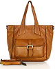torby na ramię Torebka vintage skórzana shopperka włoska - MARCO MAZZINI brąz camel 1