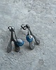 kolczyki wire wrapping Kianit   - sztyfty 1