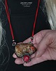 wisiory Bursztyn gigant z koralem, wisior handmade 5