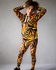 bluza z kapturem damska Damska Bluza Expres Zamek DR.CROW Gold Roses 1