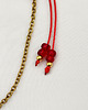 złote naszyjniki Naszyjnik czerwony sznurek z akwamarynem 2