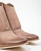 botki damskie BOTKI KWOBOJKI NA 5 CM KLOCKU - SKÓRA NATURALNA - MODEL 483 - KOLOR CAPPUCCINO 4