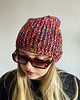czapki damskie Kolorowa mała czapka beanie z wełną i alpaką 1