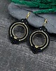 kolczyki soutache Kolczyki sutasz czarne kółka Jolly lekkie okrągłe romantyczne 2