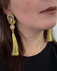 kolczyki soutache Złote kolczyki sutasz z chwostami 1