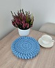 podkładki do kuchni Podkładka szydełkowa okrągła ze sznurka bawełnianego 26cm 1