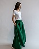 spódnice maxi Spódnica lniana maxi - butelkowa zieleń 4
