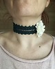 chokery Jaśminowy koronkowy choker zielony 2