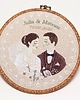 Ślub - inne Haft ślubny w tamborku 20 cm, indywidualna pamiątka ślubna, rocznicowa 53 2