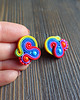 kolczyki soutache Malutkie kolorowe kolczyki sutasz 3
