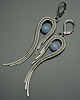 kolczyki wire wrapping Błękitne kolczyki skrzydła angelit wire wrapping 1
