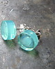 kolczyki wire wrapping wodny wir  - sztyfty 4