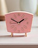 zegary Zegar biurkowy drewniany- cichy mechanizm - Pink 5