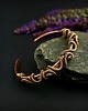bransoletki wire wrapping Bransoleta mankietowa z zielonym turmalinem 4