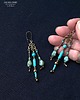 kolczyki z kamieniami Turkusowe kolczyki w stylu boho unikat handmade dla fanki turkusów PREZENT 3