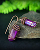 kolczyki wire wrapping Kolczyki wire wrapping z kwarcem tytaowym 3