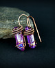 kolczyki wire wrapping Kolczyki wire wrapping z kwarcem tytaowym 5