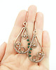 kolczyki wire wrapping Kolczyki ze szmaragdem nilu 4