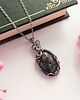 wisiory Naszyjnik Larvikit stal chirurgiczna wisiorek handmade wirewrapping 1