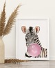 obrazy i plakaty do pokoju dziecięcego Plakat Zebra z gumą balonową P118 1