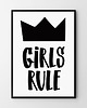 plakaty Plakat Girls rule black 1